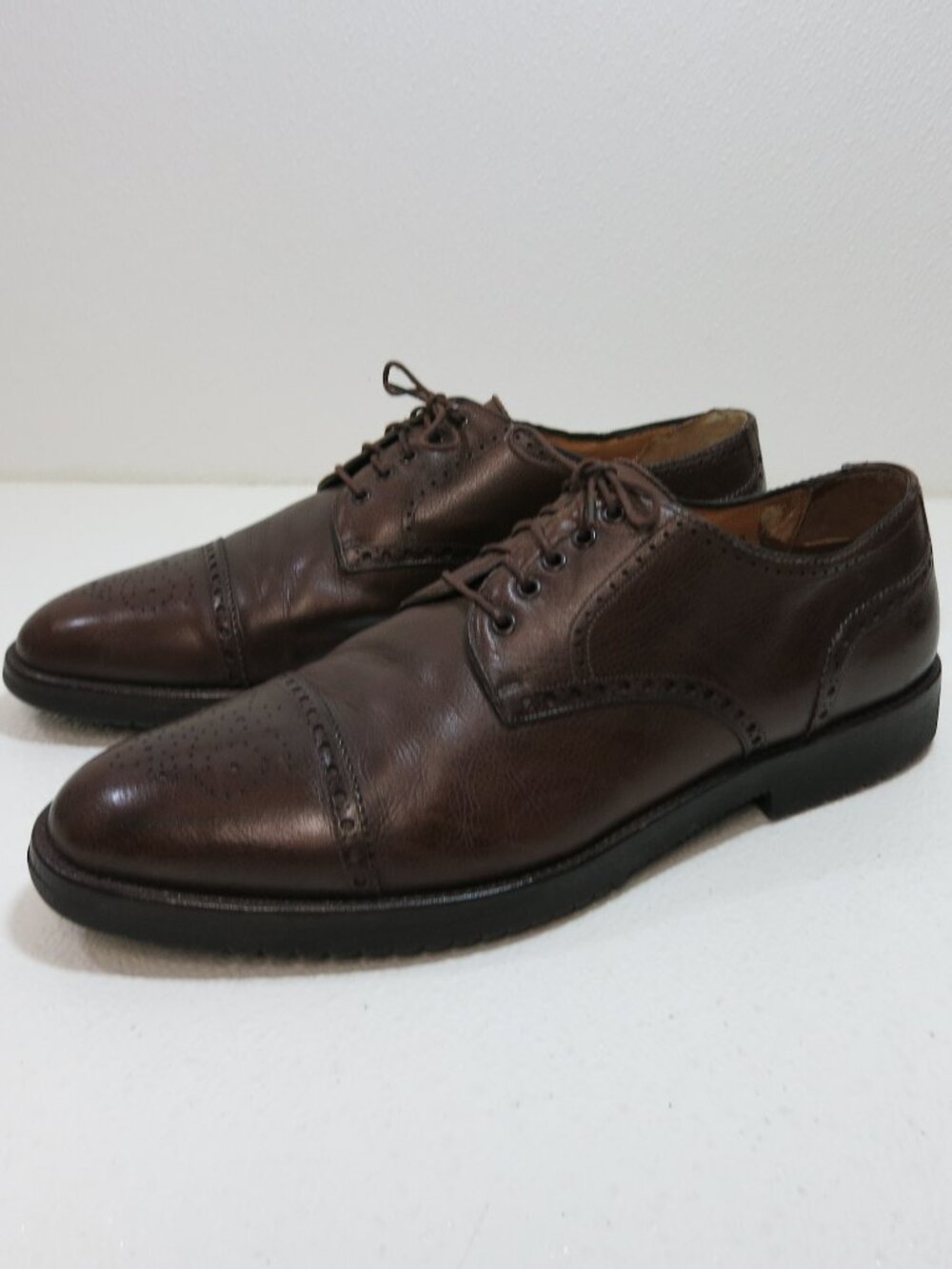 Barneys New York Made In Italy Men's Cap Toe Oxford Comfort Shoes Size 12